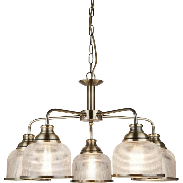 XXXL Hängeleuchte Bistro II, Messing, höhenverstellbare Pendelleuchte aus Metall und Glas, 88 cm