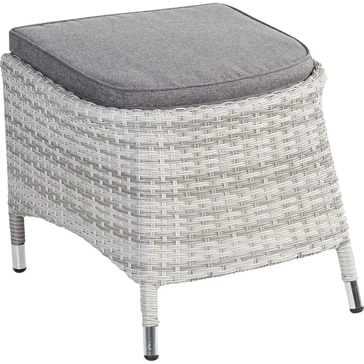 Parma Dining Hocker Fußbank weiß-grau