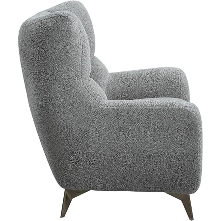 ATLANTIC home collection Sessel Shawn, mit Federkern, trendy Bezug mit Teddyoptik – Bild 5