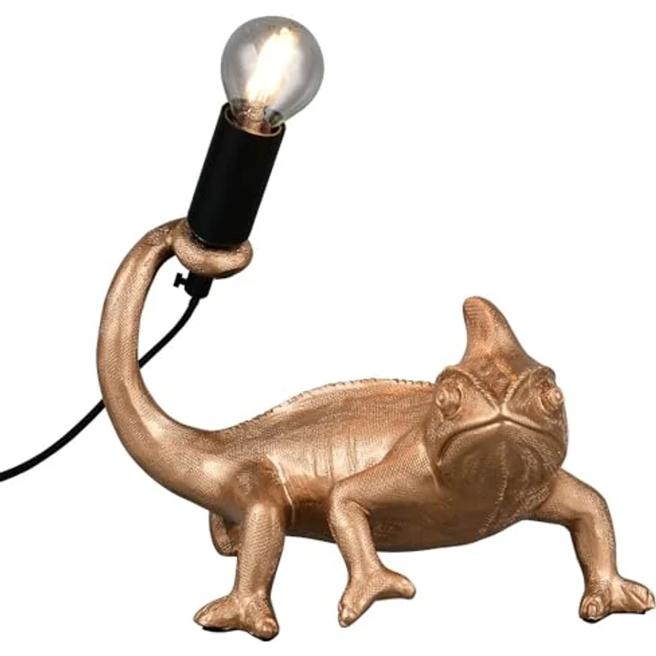 Tischleuchte, Chamäleon gold, E14, Schnurschalter, B 24,5 cm – Bild 1