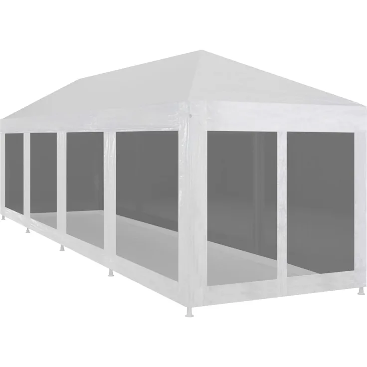 Partyzelt, Gartenzelt mit 10 Mesh-Seitenwänden 12 x 3 m