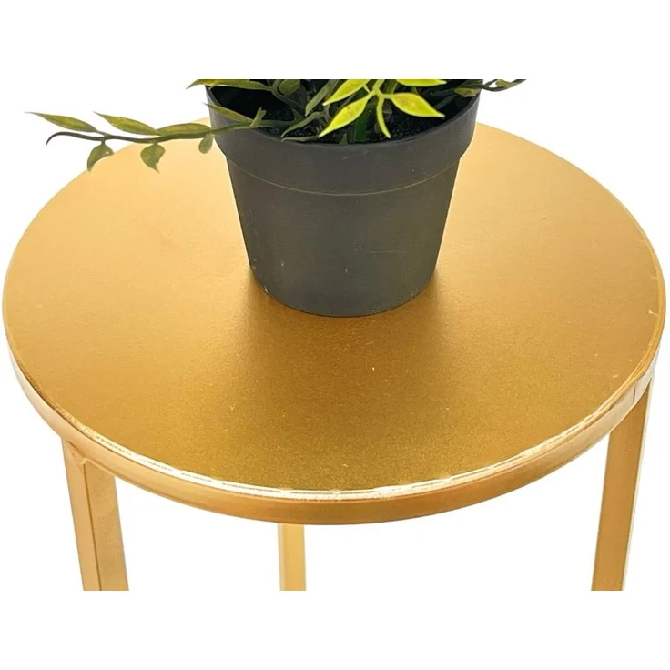 DanDiBo Blumenständer Metall Gold Rund 96510M 60 cm Pflanzenständer Blumenhocker Beistelltisch Blumensäule Modern Pflanzenhocker – Bild 3
