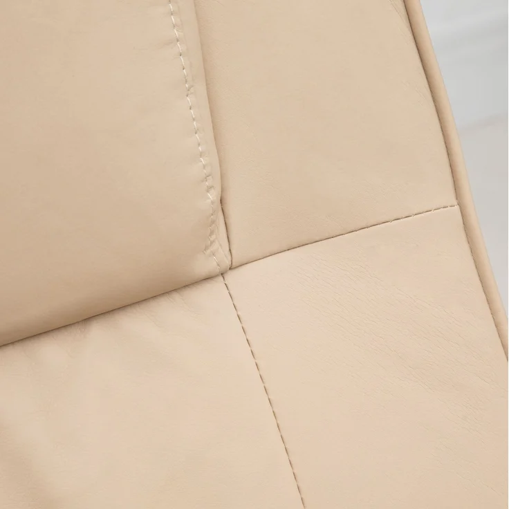 Massagesessel mit Hocker, Kunstleder, 360° drehbar, 77x84x95 cm, Cremeweiß – Bild 6