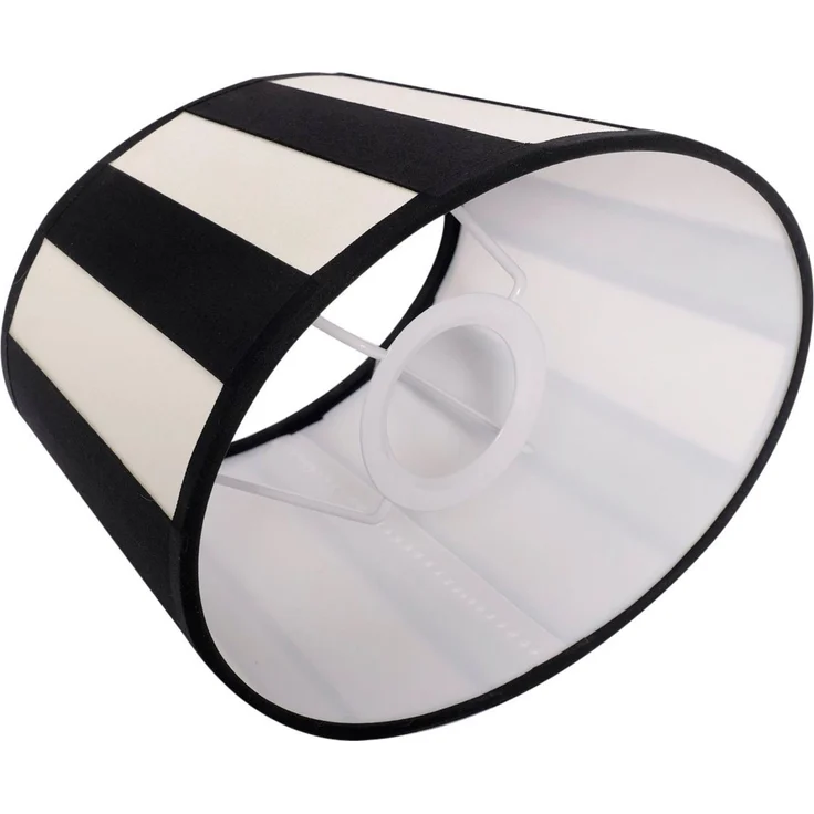 Brillibrum Lampenschirm Lampenschirm gestreift oval rund Streifenmuster E27 E14 – Bild 2