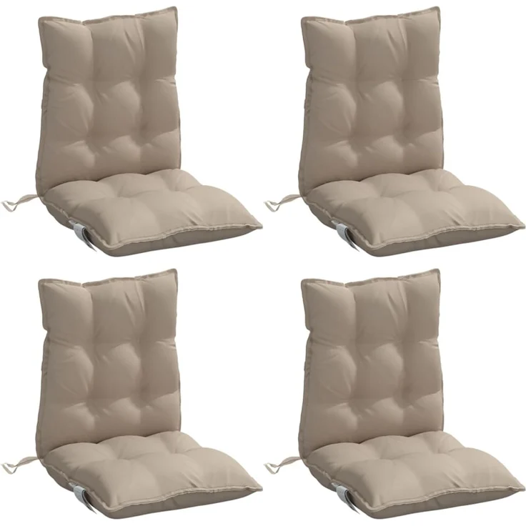 vidaXL Niedriglehner-Auflagen 4 Stk. Taupe Oxford-Gewebe 377696 – Bild 3