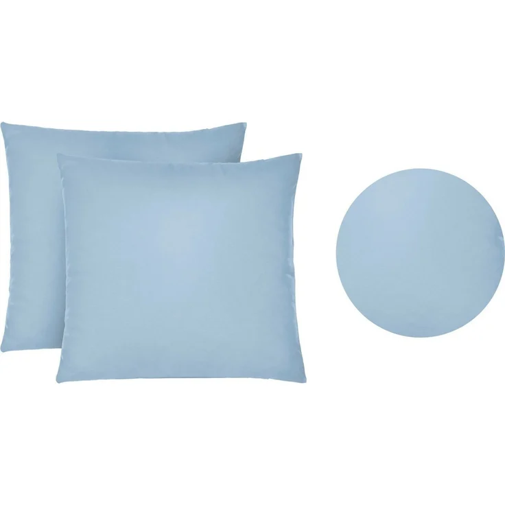 biberna Feinjersey-Kissenbezug, 2-teilig, eisblau, 40x40 cm – Bild 3