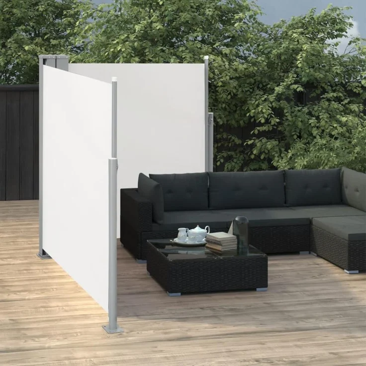 vidaXL Ausziehbare Seitenmarkise Creme 140 x 600 cm 48455 – Bild 9