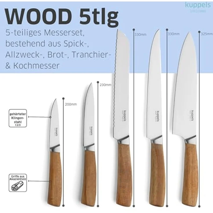 Kuppels WOOD Messerblock 5-teilig – Bild 2