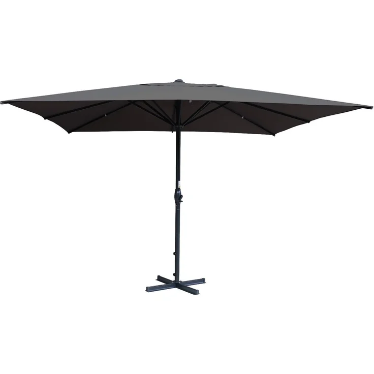 Gardissimo GIGANTE XXL Sonnenschirm Gartenschirm Marktschirm 400x400cm anthrazit – Bild 1