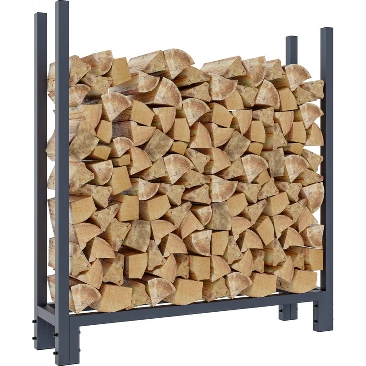 Kaminholzständer + Abdeckplane Martin 25 x 110 x 115 cm (Farbe: anthrazit) – Bild 5