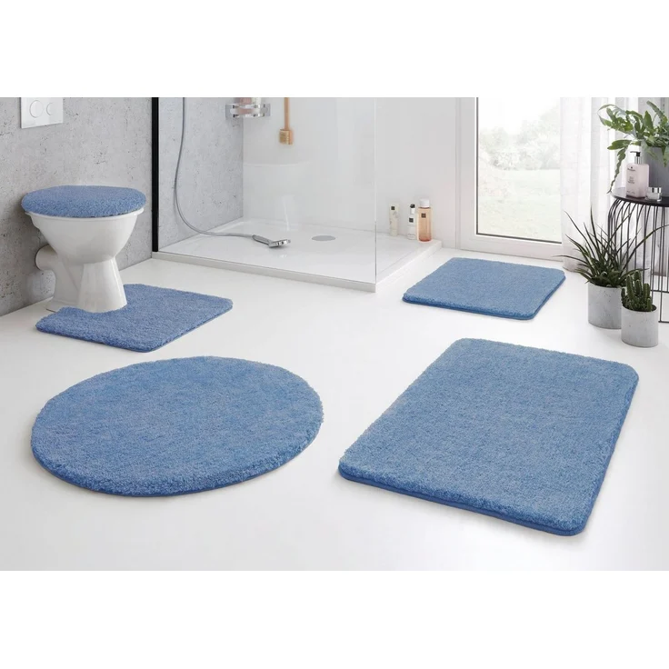Kleine Wolke Badematte RELAX, Badvorleger, Badezimmer Teppich, Höhe 30 mm, rutschhemmend beschichtet, fußbodenheizungsgeeignet, Polyacryl, WC-Deckelbezug, WC-Deckelbezug, Badteppich, meliert, rechteckig, rund & als Set erhältlich – Bild 3