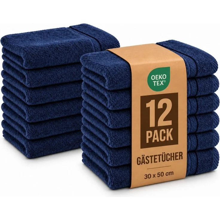 Komfortec Gästehandtücher Set aus 100% Baumwolle, (12-St) – Bild 1