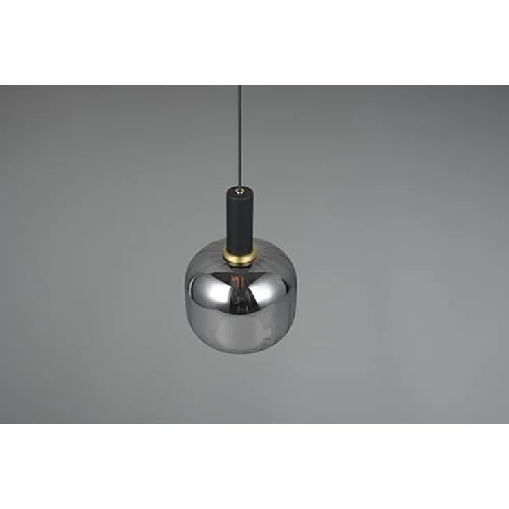 TRIO DIVA Pendelleuchte DH 20x150 cm, einflammig, schwarz, elegantes Design mit mattem Schwarz und Chrom, geeignet für LED Leuchtmittel – Bild 6