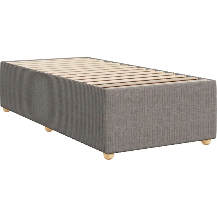 vidaXL Boxspringbett mit Matratze Taupe 90x190 cm Stoff 3294229 – Bild 10