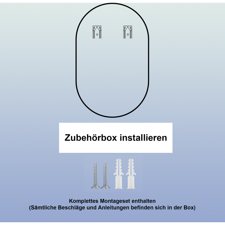 Ovaler Badezimmerspiegel 50×80×4 cm mit LED-Beleuchtung und Antibeschlagfunktion – Bild 5