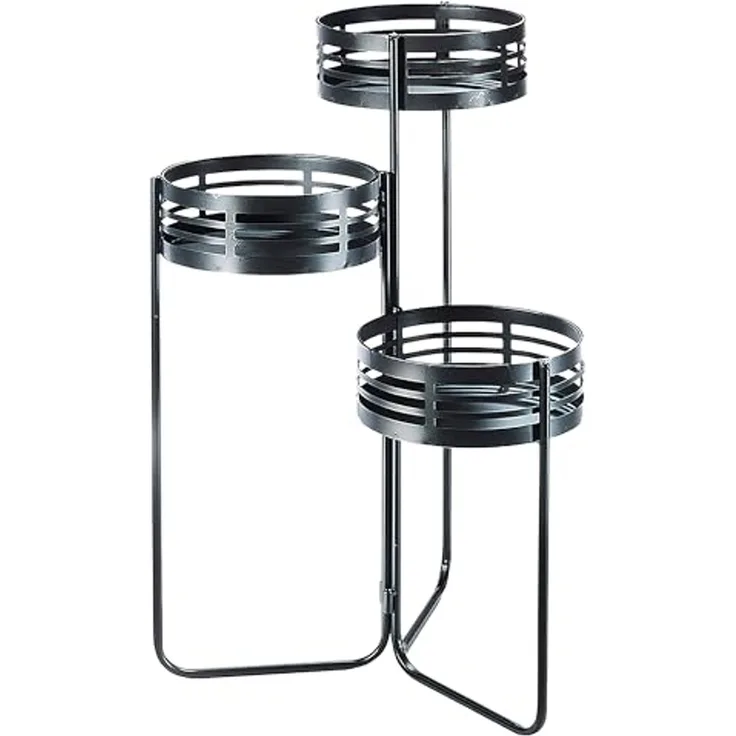 Kobolo Blumenständer Pflanzenständer Blumentreppe - schwarz - Metall (1 St)