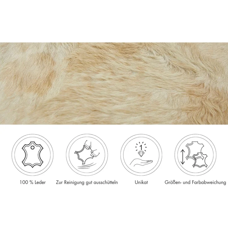 LUXOR living Fellteppich Rinderfell, fellförmig, Höhe: 2 mm, echtes Rinderfell, Naturprodukt - daher ist jedes Fell ein Einzelstück – Bild 4