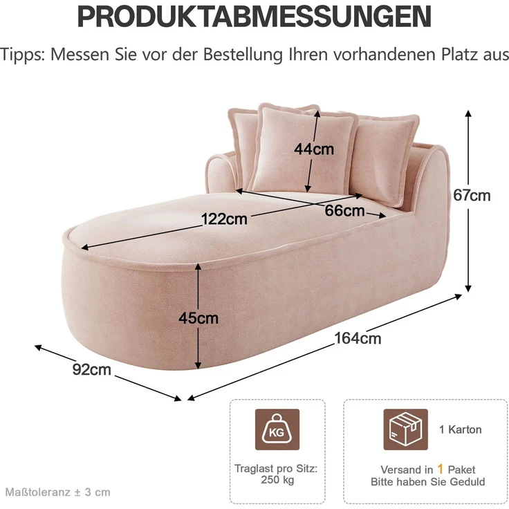 ZUBALIYA SchlafSofa mit Chenille - Bezug, mit breiten Armlehnen, mit Schaumstoffpolsterung, aus Chenille, für Wohnzimmer und Apartments – Bild 4