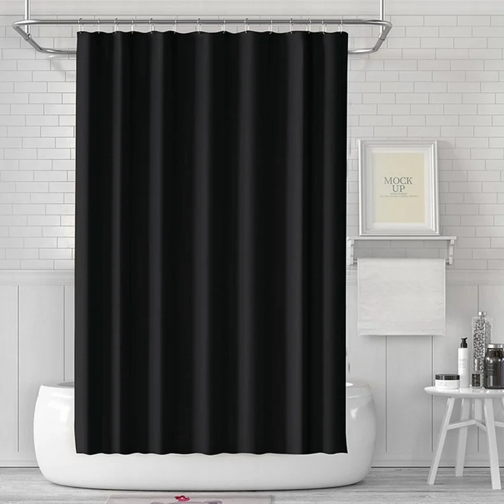 Diwzbyn Duschvorhang Anti-Schimmel Badezimmervorhang, Wasserdicht und Waschbar Breite 180 cm (1-tlg), Perfekt für Badewanne & Dusche – Bild 2