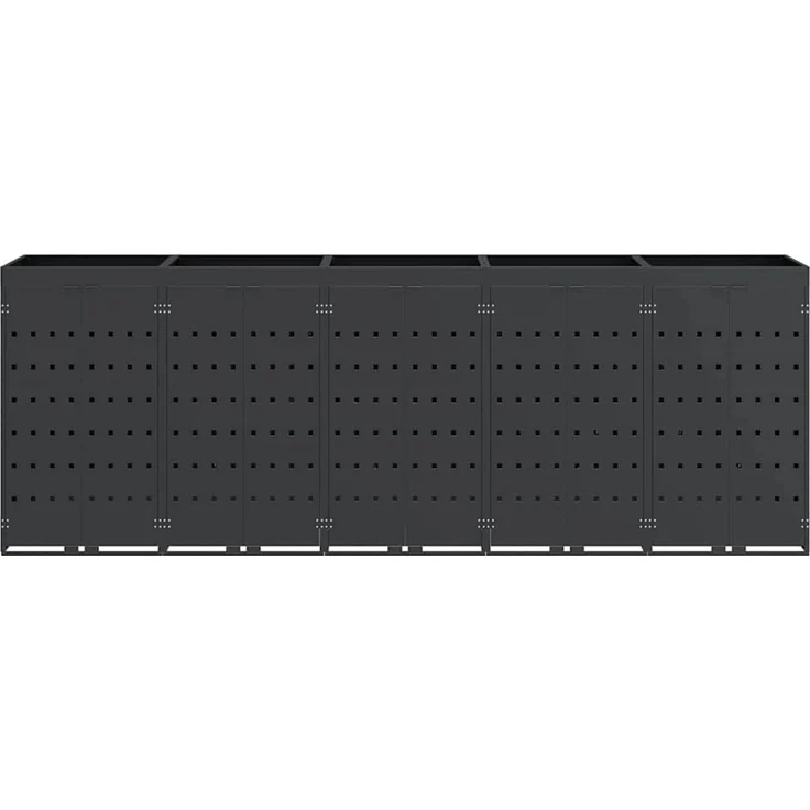 vidaXL Wagenmüllbehälter für 5 Behälter Anthrazit 3394746 – Bild 6