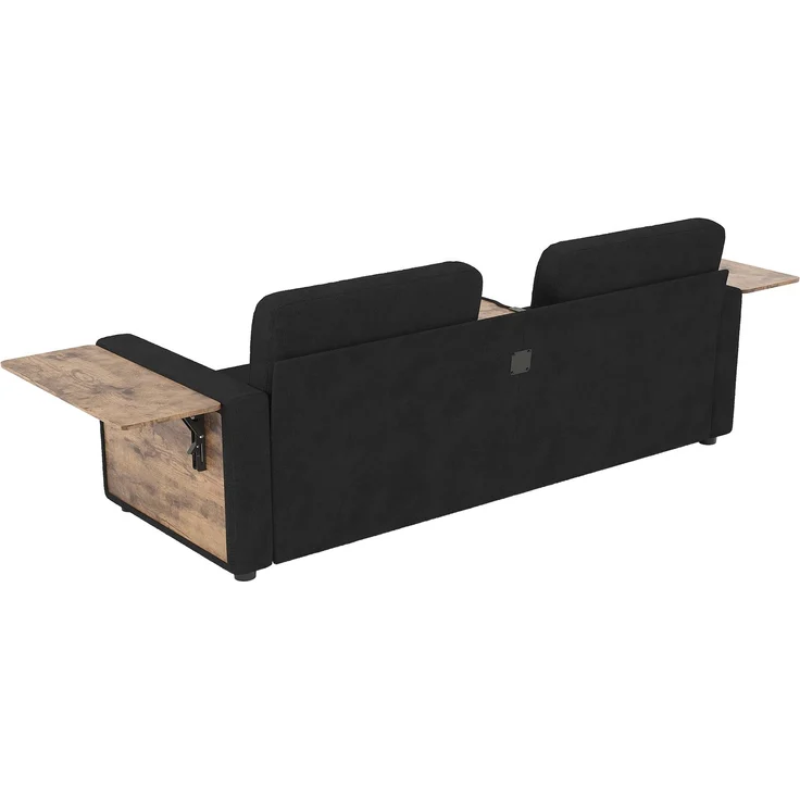 ZUBALIYA Schlafsofa 71x57.5 cm, mit Schreibtisch, mit Schubladen, mit Stauraum, mit Ablageflächen, mit Ausziehbett, Schwarz – Bild 18