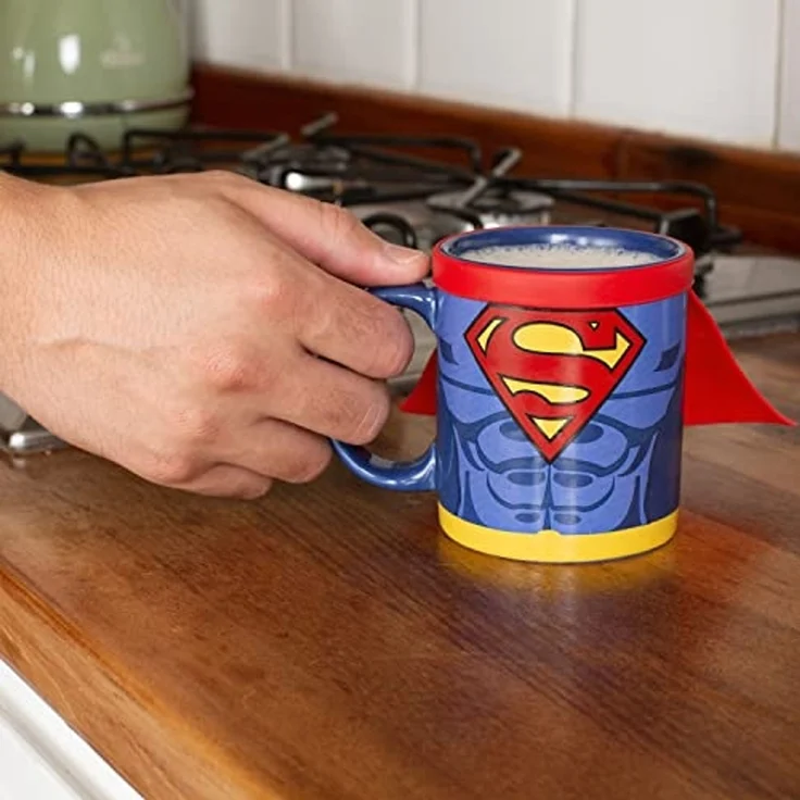 Thumbs Up Superman Mug with Cape Einzelbild 0 25 l Blau Rot Keramik Silikon Universal 1 Stück(e) – Bild 5