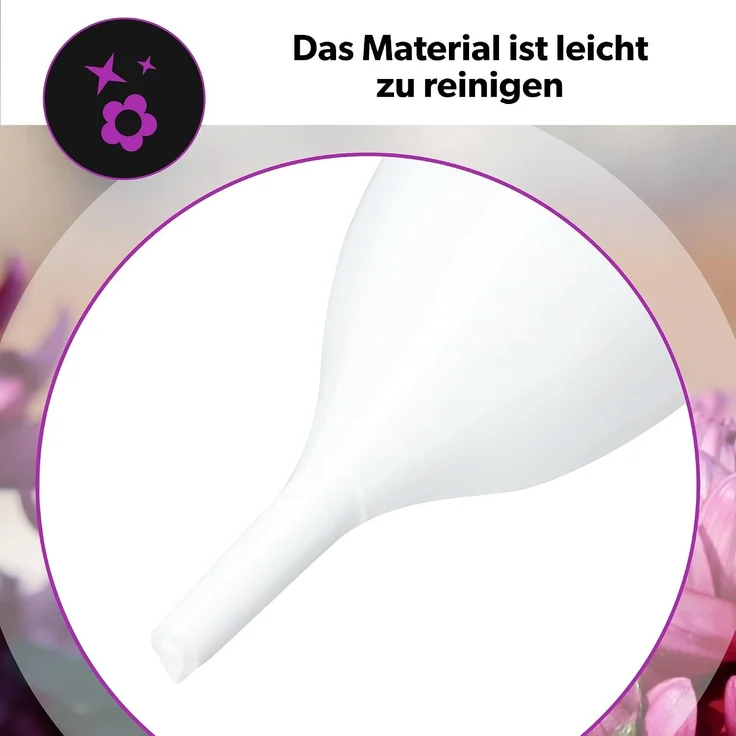 KADAX Vase Fläschchen für Friedhof 30 cm Künstliche Blumen Treibende Spitze Weiß – Bild 5