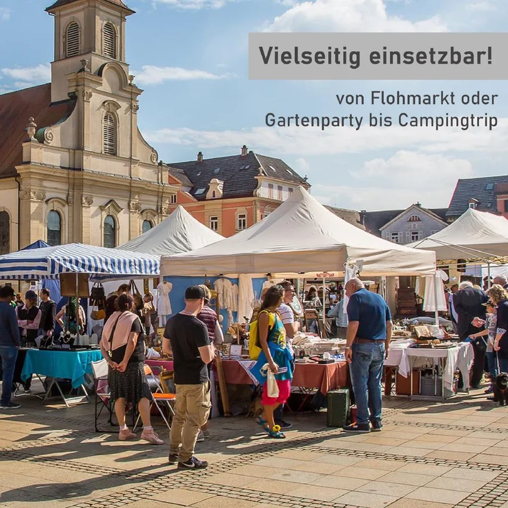 Tapeziertisch klappbar, Arbeitstisch, Mehrzwecktisch höhenverstellbar, weiß – Bild 5