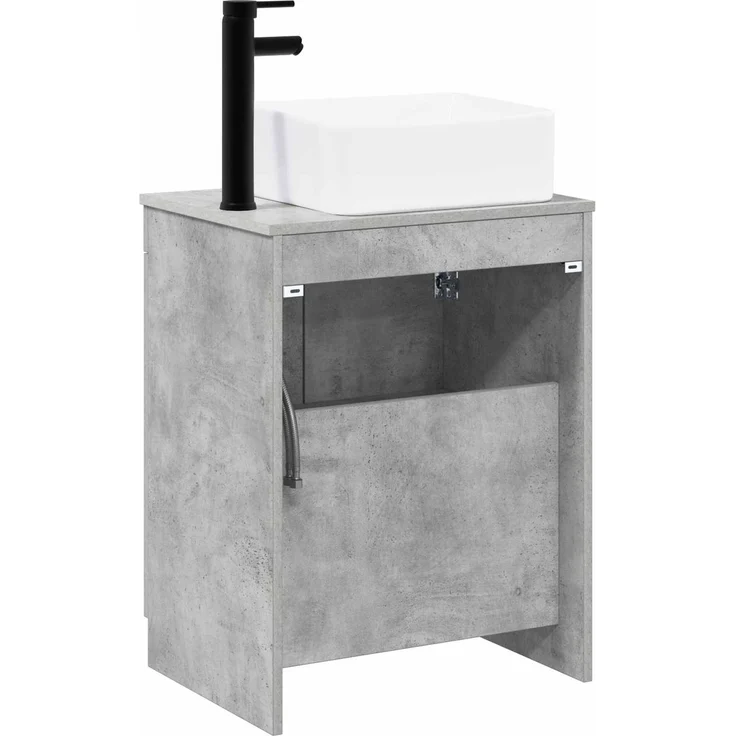 vidaXL Waschbeckenschrank Betongrau 54 x 41 x 100 cm Holzwerkstoff 3404235 – Bild 7