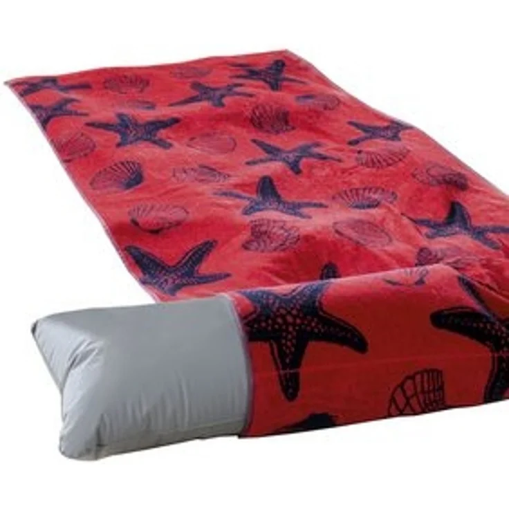 Delindo Lifestyle Strandtuch Tropical Seestern, Strandlaken, (1-St), inkl. aufblasbarem Kopfkissen – Bild 6