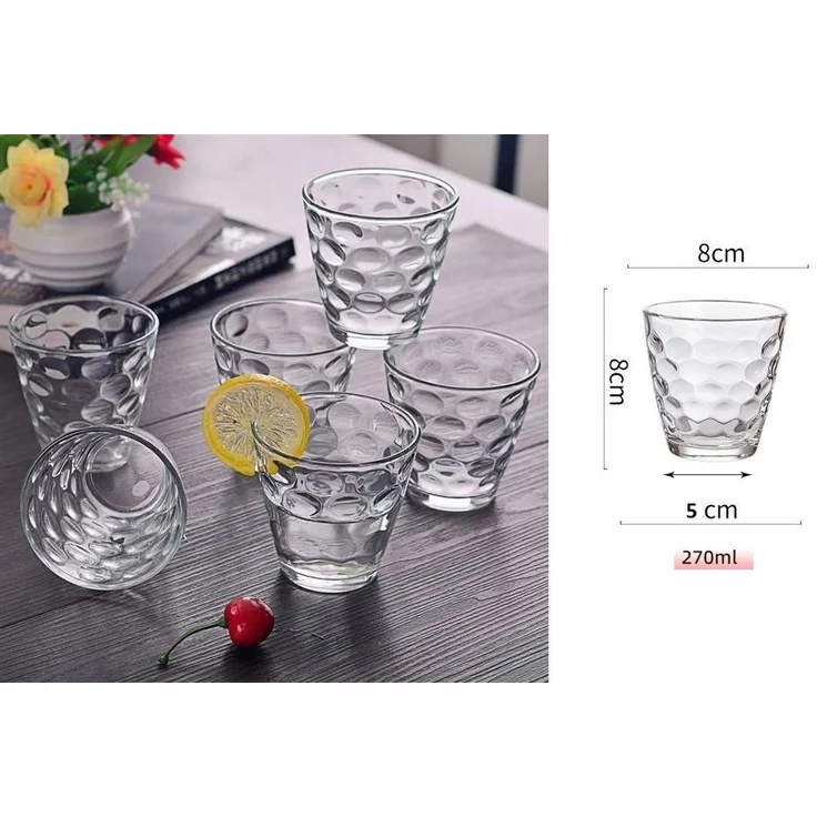 6 x Trinkglas Gläserset 270ml H 8cm Wasser, Cocktail, Whisky-Gläser G10 – Bild 5