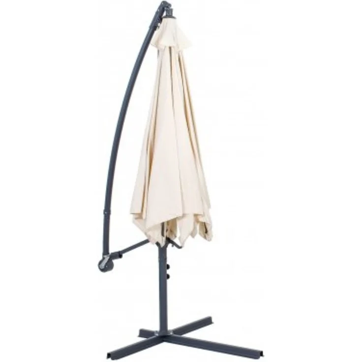 Greemotion Ampelschirm Ø 300 cm - mit Kurbel, Neigefunktion & UV-Schutz 50+ in Beige – Bild 3