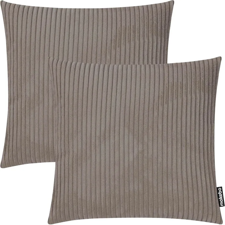 mokebo Dekokissen Die Kuschebuddies, Cord Kissen Set, auch als Zierkissen oder Sofakissen in Grau