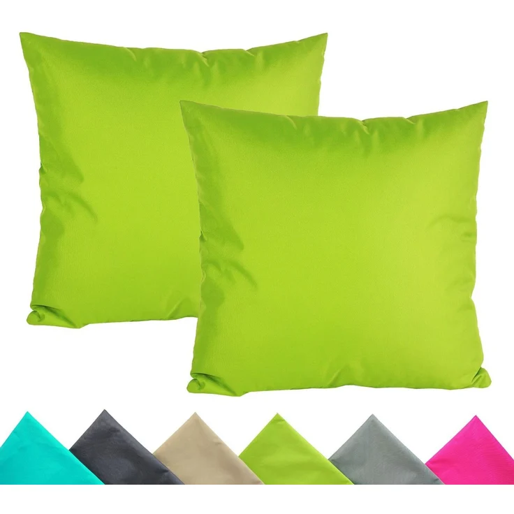 JACK Kissenbezüge 2er Set 40x40cm Outdoor Wasserfest, (2 Stück), 2x Kissenhülle, strapazierfähig, wasserabweisend, Innen & Außen – Bild 1