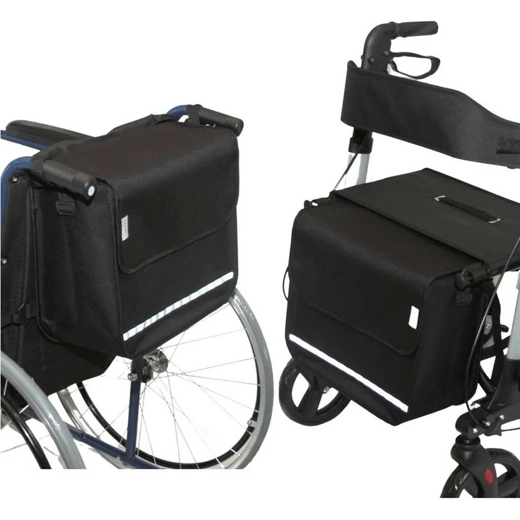 Seniori Aufbewahrungstasche SENIORI Rollator / Rollstuhl Tasche Rollatortasche Rollstuhltasche, 2. Schwarz_Classic – Bild 5