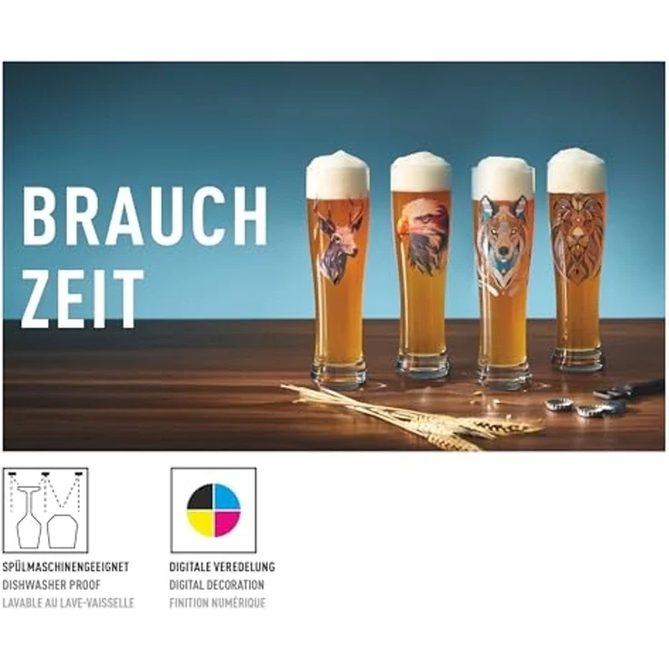 Ritzenhoff Bierglas Ritzenhoff Brauchzeit Weizen 2er-Set F26, Kristallglas – Bild 4