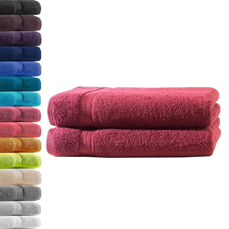 Hometex Premium Textiles Handtuch in Premium Qualität 500 g/m², Feinster Frottier-Stoff 100% Baumwolle, 2x Duschtuch, Kuschelig weich, saugfähig, Extra schwere, flauschige Hotel-Qualität – Bild 2