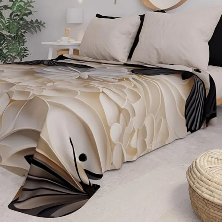PETTI Artigiani Italiani - Tagesdecke für Einzelbett, Frühling und Sommer, leichte Decke für Einzelbett, Mariposa 5, 100% Made in Italy – Bild 5