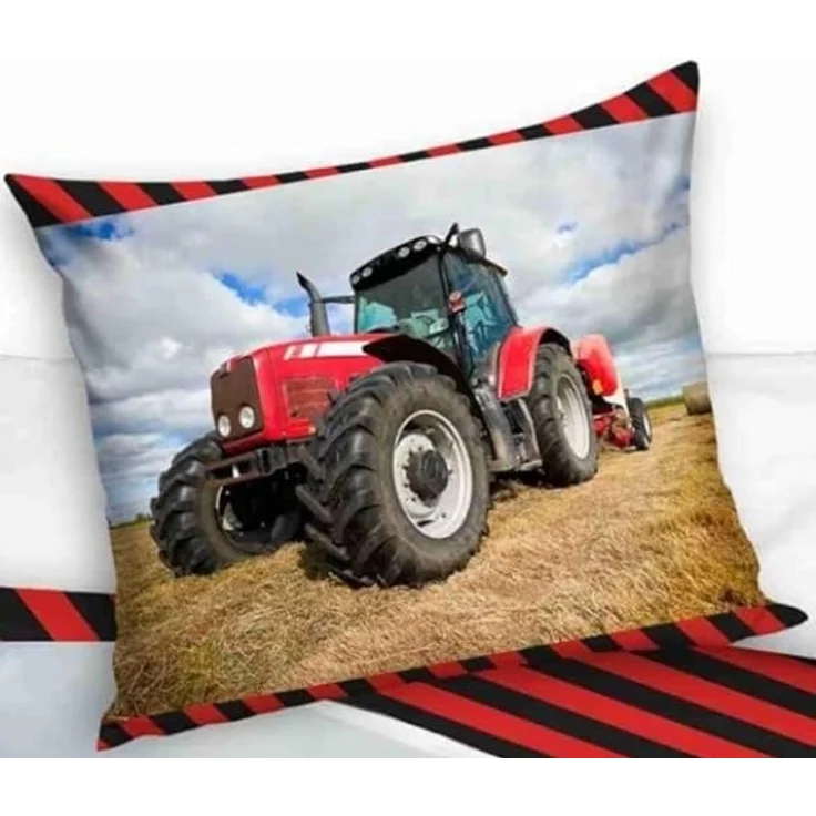 Carbotex Bettwäsche Roter Traktor - Wende-Bettwäsche-Set, 135x200 & 80x80 Trecker, Baumwolle, 100% Baumwolle – Bild 2