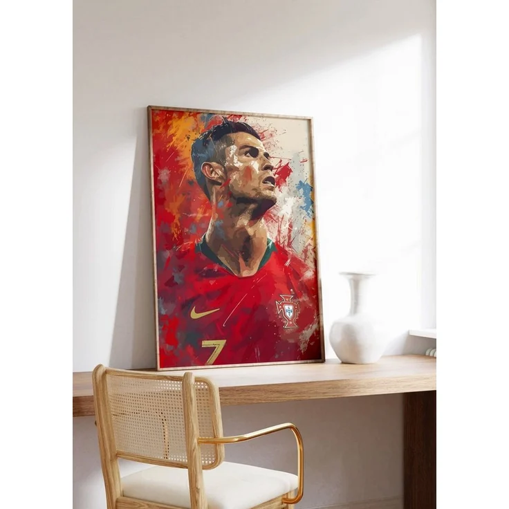 JUSTGOODMOOD Poster Premium ® Fußball Legende Cristiano Ronaldo Portugal · Kunstposter, Ronaldo (1 St), verschiedene Größen wählbar – Bild 2