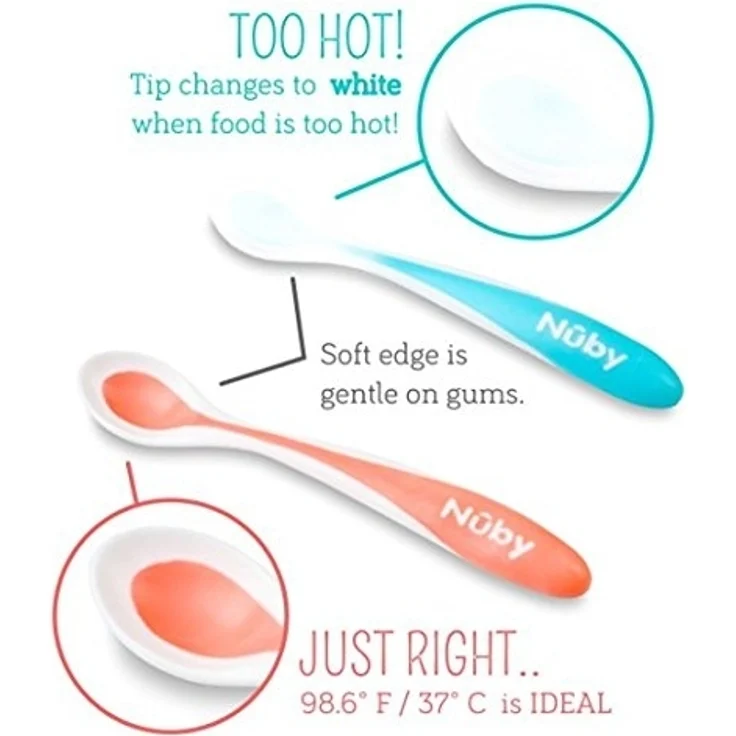Nuby - Hot Safe Wärmesensor-Löffel für Babys - 4er Pack - 3+ Monate - Farbe nicht auswählbar – Bild 3