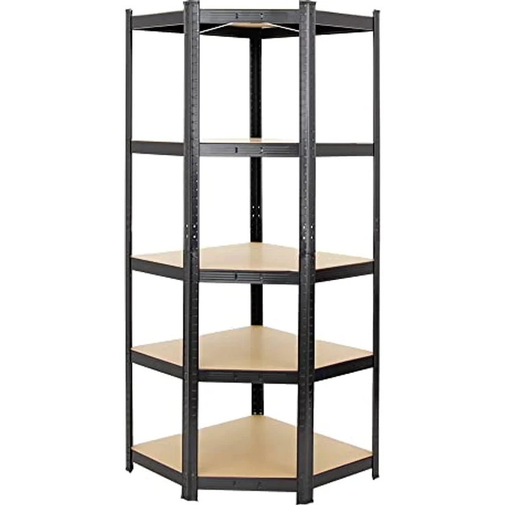 PROREGAL Mega Deal Eckregal Ragnar 1x: 180 x 70 x 40 cm | 2X: 180 x 90 x 40 cm Schwarz Fachlast 175kg, Kellerregal, Steckregal, Garagenregal, Lagerregal – Bild 6