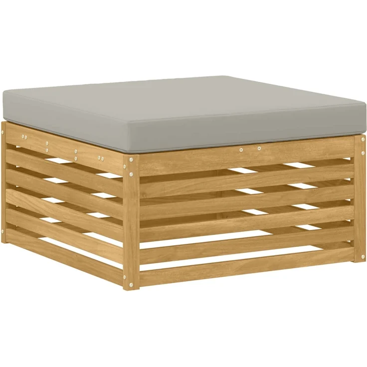 vidaXL Outdoor-Sofagarnitur 4 stk. 4-Sitzer Weiß und Hellgrau 3390301 – Bild 3