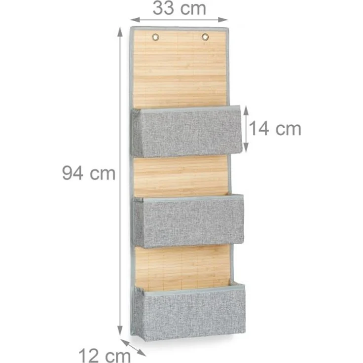 Relaxdays 2x Hängeaufbewahrung Bad für Wand/Tür, L – Bild 2