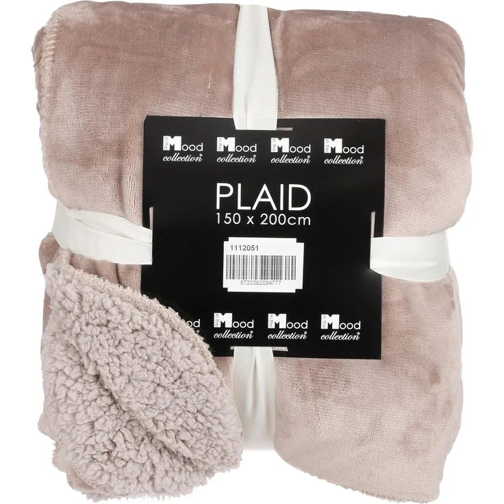 MICA Decorations Mardy Kuscheldecke - L200 x B150 cm - Polyester - Beige
