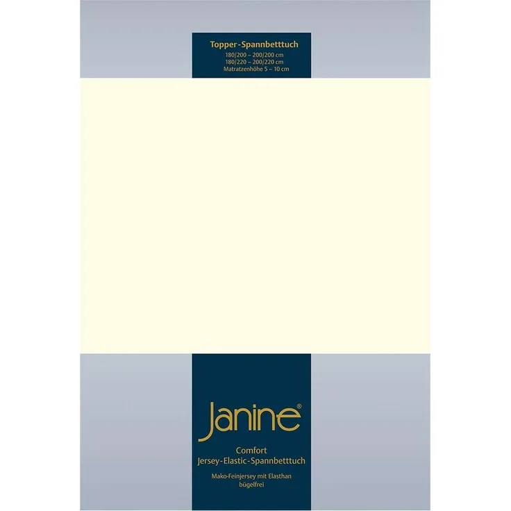 Janine Elastic-Jersey Topper 100x200 natur