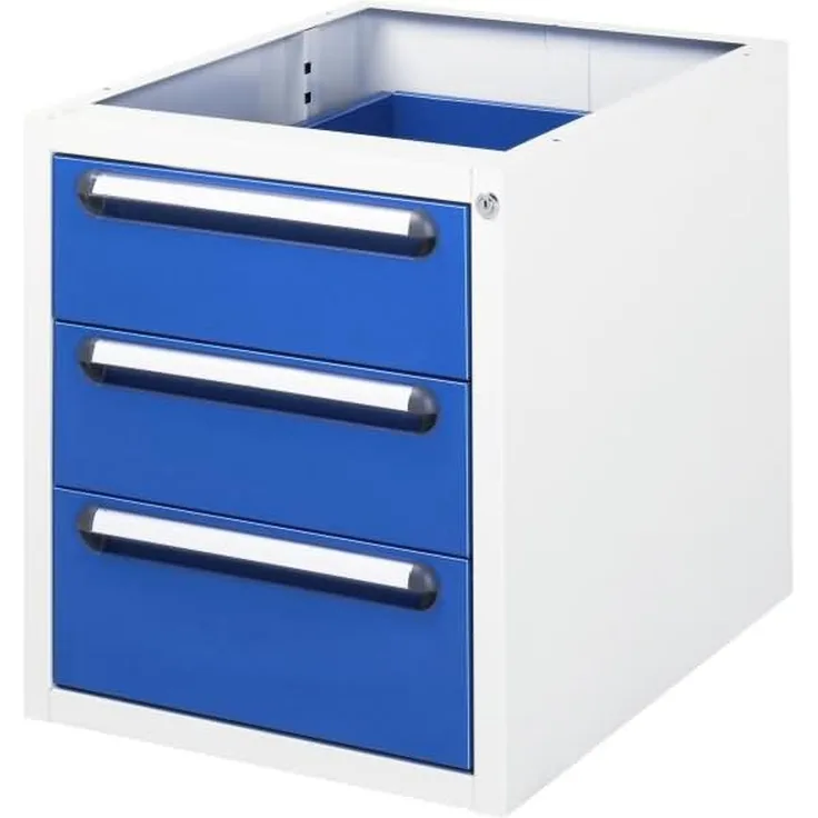 Rau Unterbaucontainer 480x600x545mm 3xSchublade lichtgrau/enzianblau