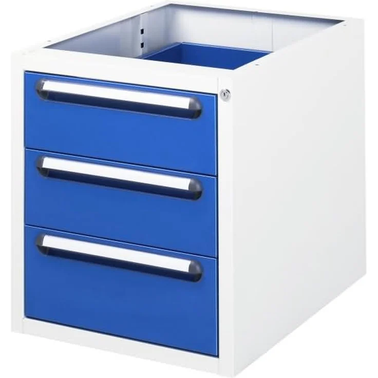 Rau Unterbaucontainer 480x600x545mm 3xSchublade lichtgrau/enzianblau
