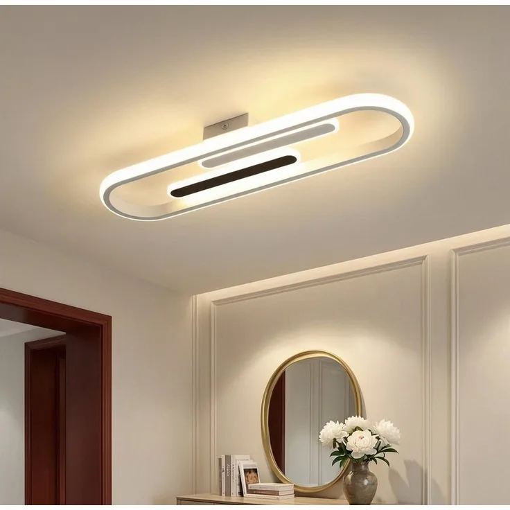 BlingBin LED Deckenleuchte 47cm Deckenlampe 29W 3400 lm warmweiß moderne LED Lampe, LED fest integriert, Tageslichtweiß, für Esstisch, Wohnzimmer und Büro