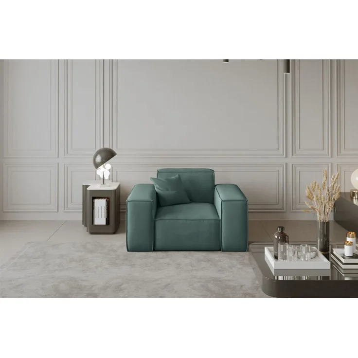 Sessel Designersessel CELES in Stoff Opera Velvet Petrol